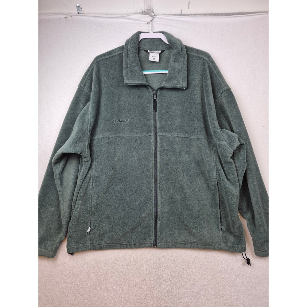 Columbia Gorpcore Olive Green Steens Mountain Full Zip Fleece Jacket Mens 2XL